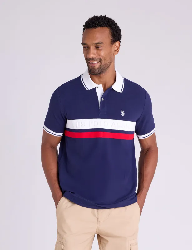 EMBOSSED WORDMARK PIQUE POLO SHIRT sold by U.S. Polo Assn.