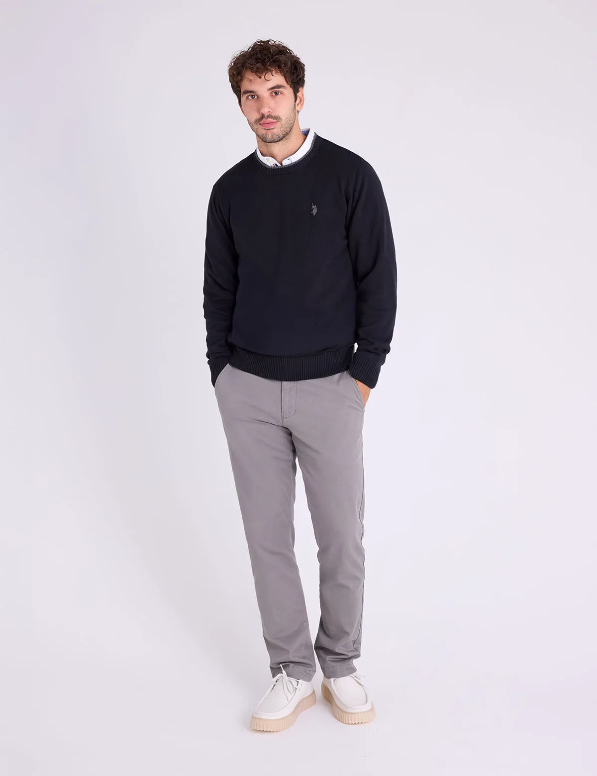 SOLID CREW NECK SWEATER sold by U.S. Polo Assn. product image thumbnail 2