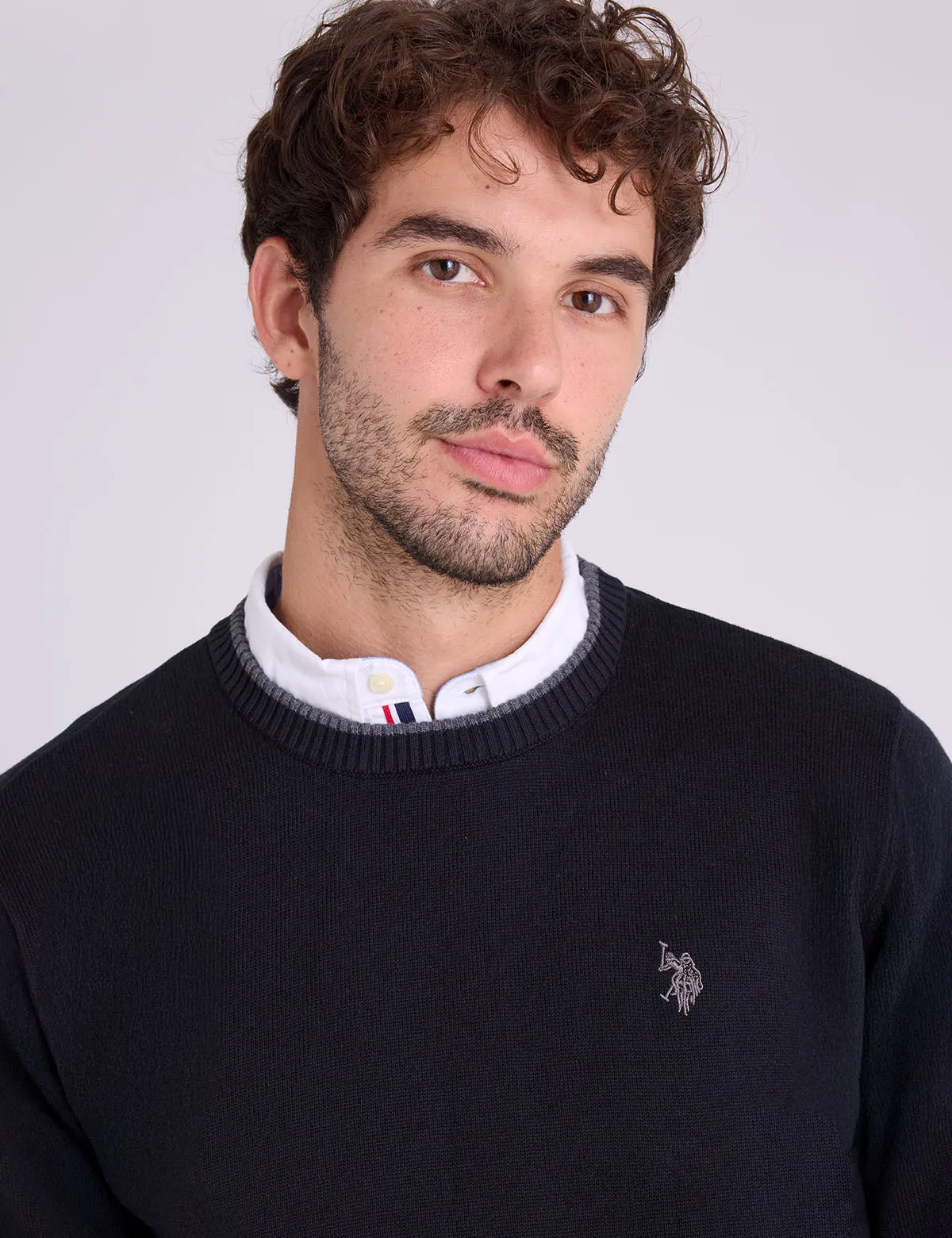 SOLID CREW NECK SWEATER sold by U.S. Polo Assn. product image thumbnail 3