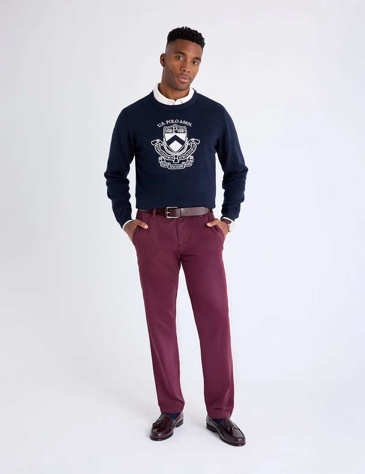 EMBROIDERED CREST CREW NECK SWEATER sold by U.S. Polo Assn. product image thumbnail 2