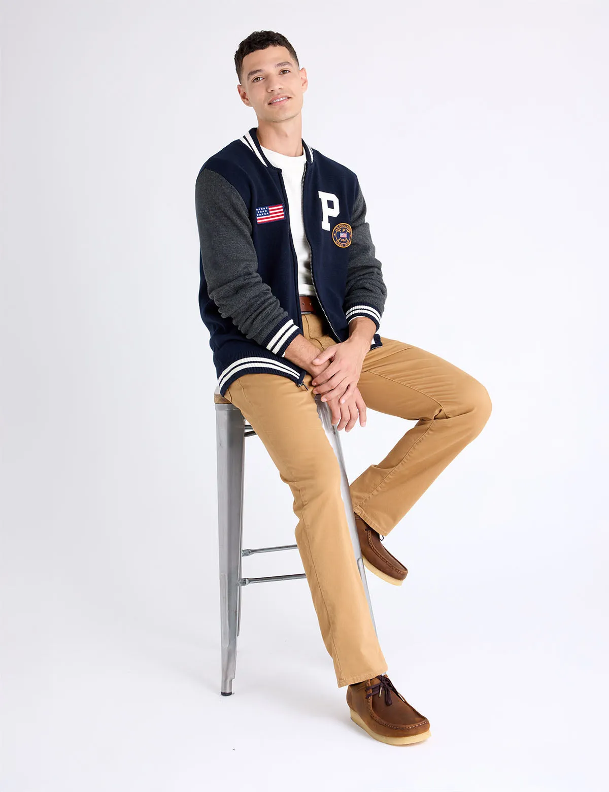 FULL ZIP PATCH VARSITY SWEATER sold by U.S. Polo Assn. product image thumbnail 4