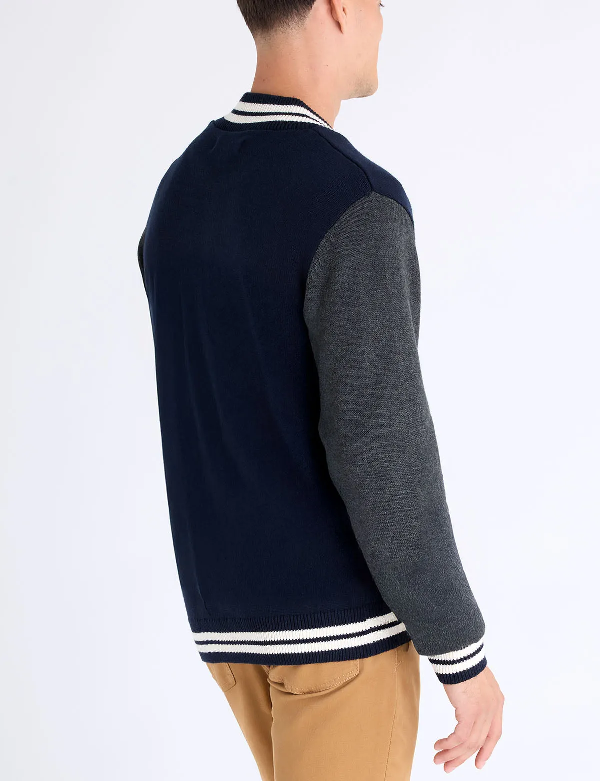 FULL ZIP PATCH VARSITY SWEATER sold by U.S. Polo Assn. product image thumbnail 5