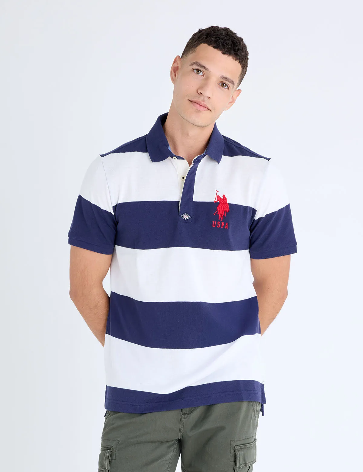 RUGBY STRIPE POLO SHIRT sold by U.S. Polo Assn.