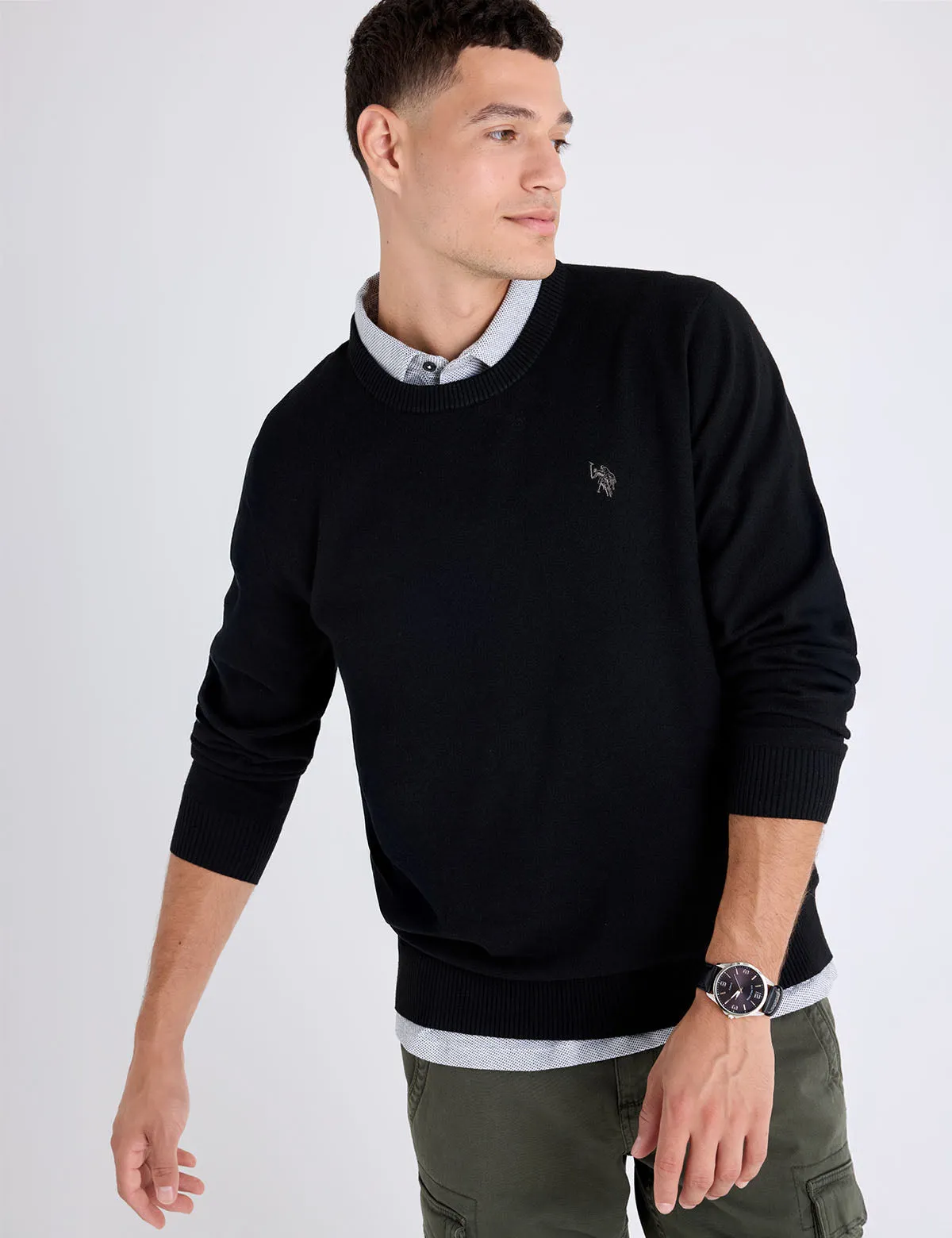 SOFT JERSEY CREW NECK SWEATER sold by U.S. Polo Assn.