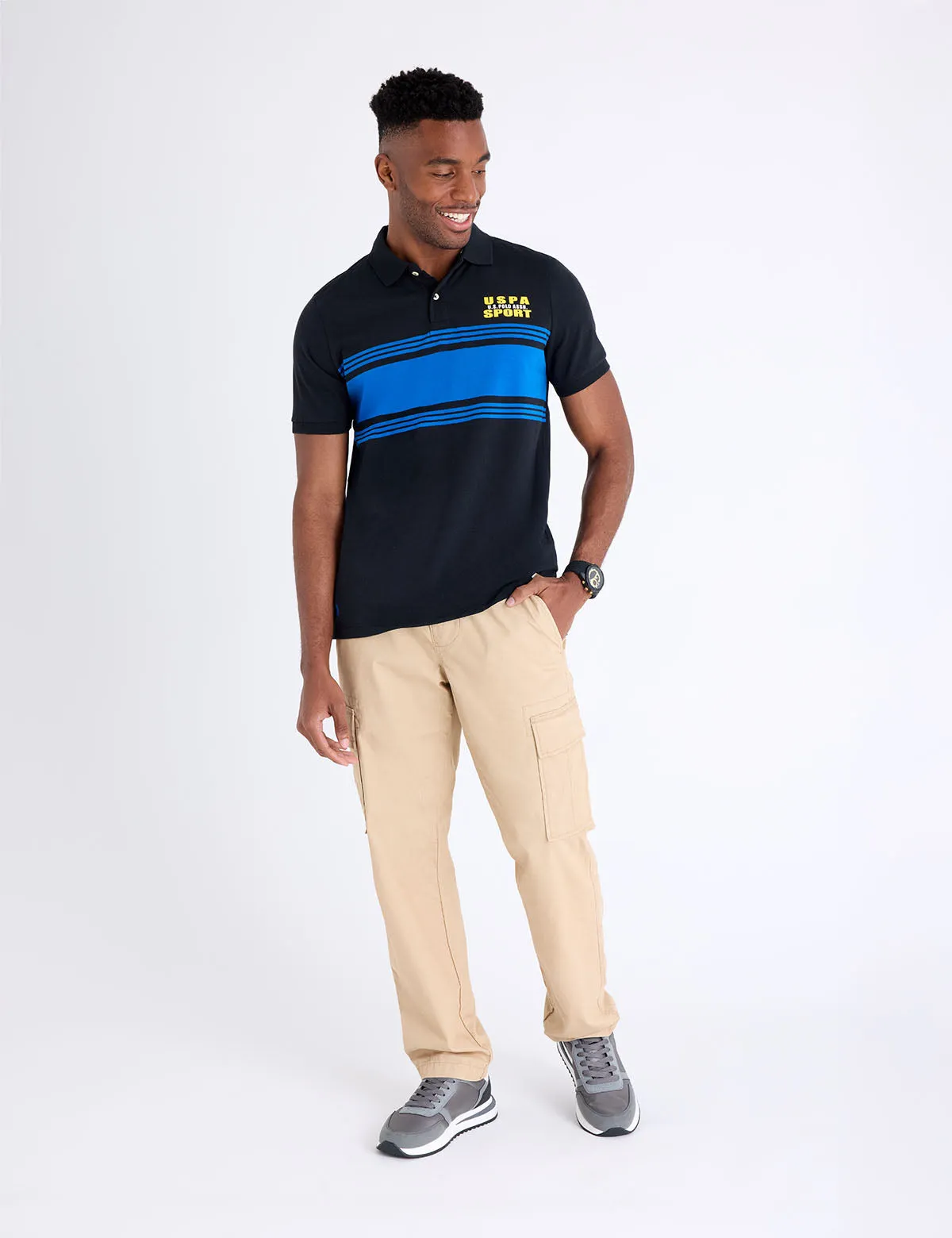 USPA SPORT ENGINEERED STRIPE POLO SHIRT sold by U.S. Polo Assn. product image thumbnail 3