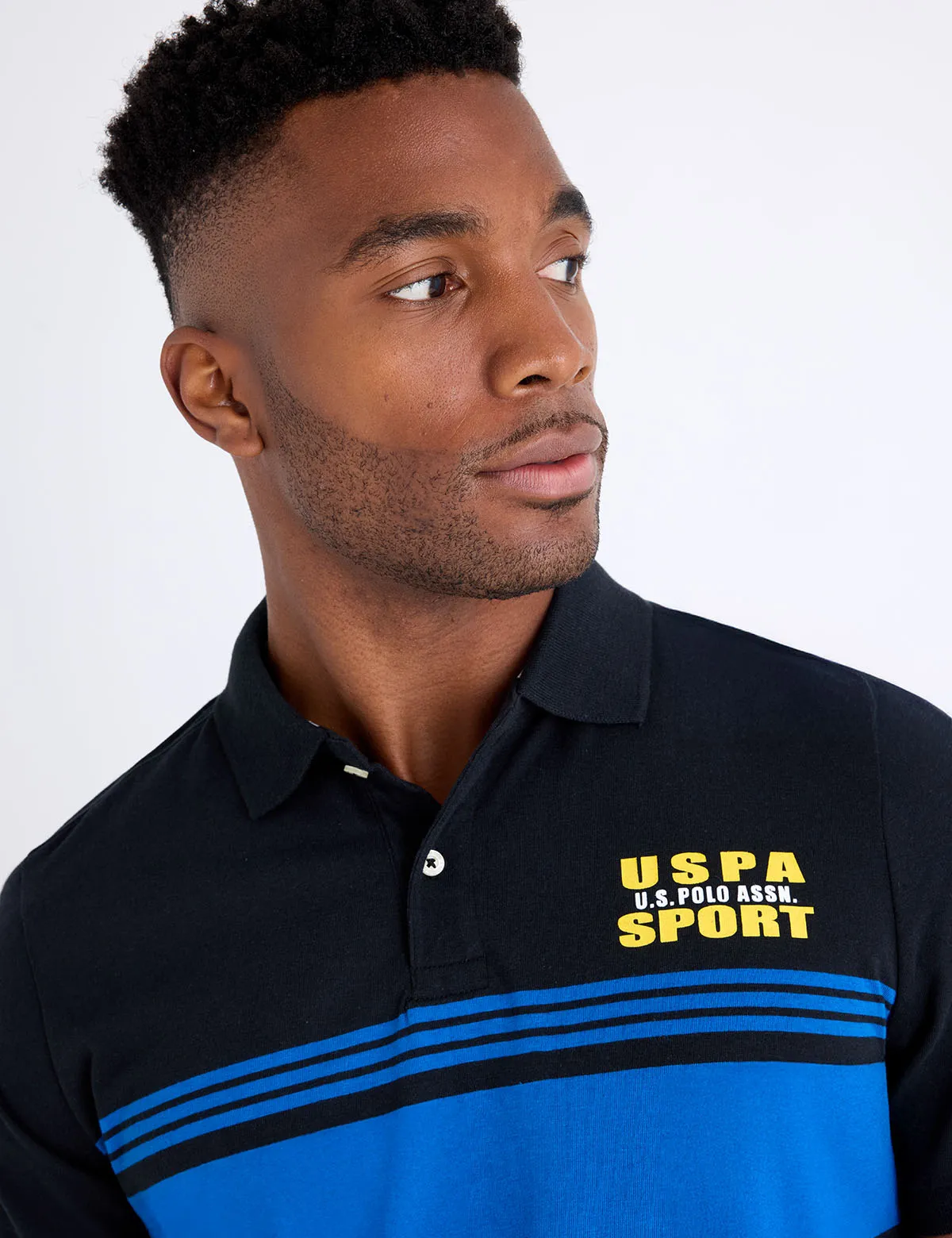 USPA SPORT ENGINEERED STRIPE POLO SHIRT sold by U.S. Polo Assn. product image thumbnail 2