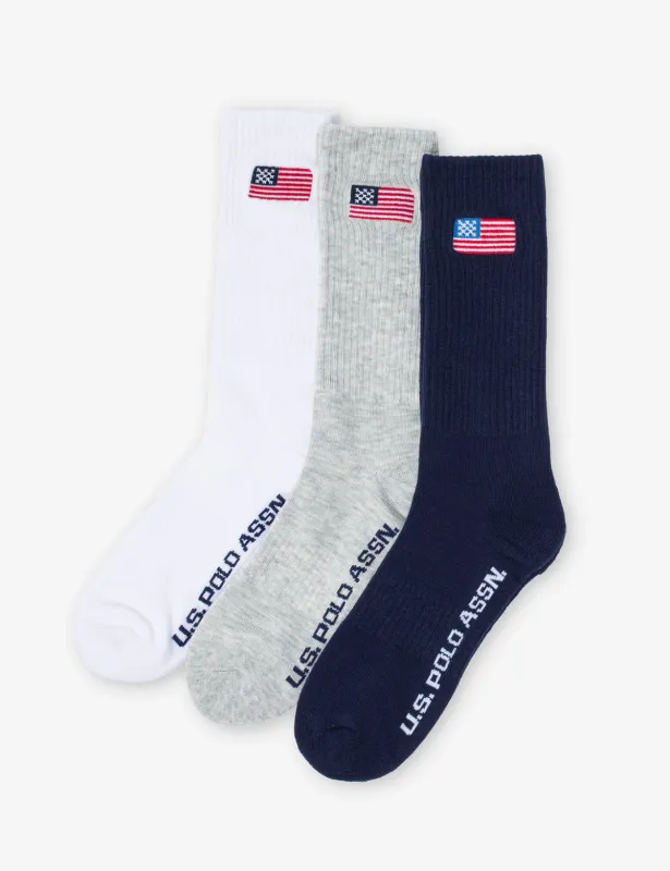 MENS 3PK FLAG ASSORTED CREW SOCKS sold by U.S. Polo Assn.