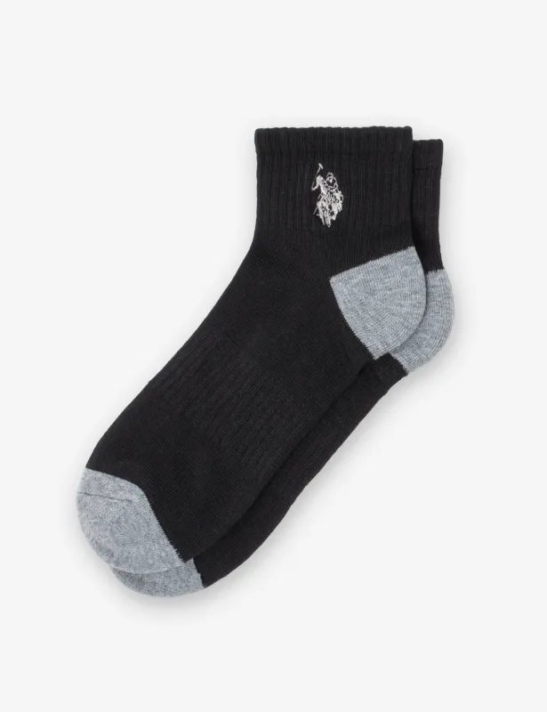 MENS 6PK BLACK QUARTER CREW SOCKS sold by U.S. Polo Assn.