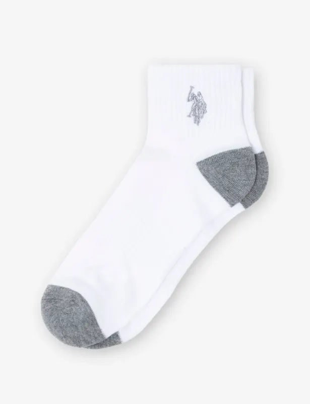 MENS 6PK WHITE QUARTER CREW SOCKS sold by U.S. Polo Assn.