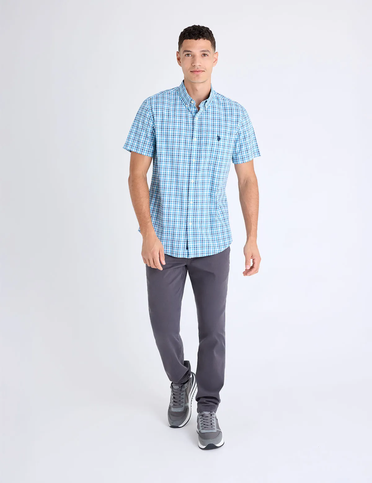 SHORT SLEEVE BOX PLAID MADRAS SHIRT sold by U.S. Polo Assn. product image thumbnail 3