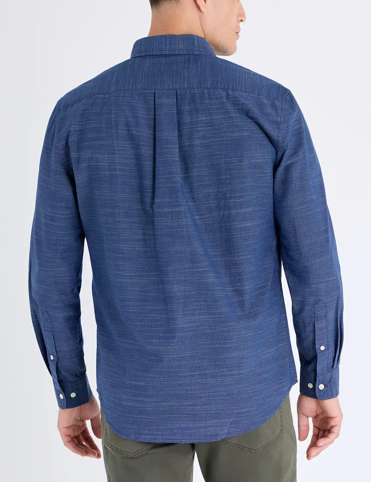 LONG SLEEVE HORIZONTAL TEXTURE STRIPE SHIRT sold by U.S. Polo Assn. product image thumbnail 3
