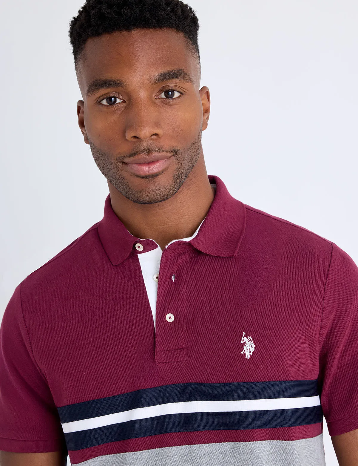 COLOR BLOCK TRICOT TAPE PIQUE POLO SHIRT sold by U.S. Polo Assn. product image thumbnail 2