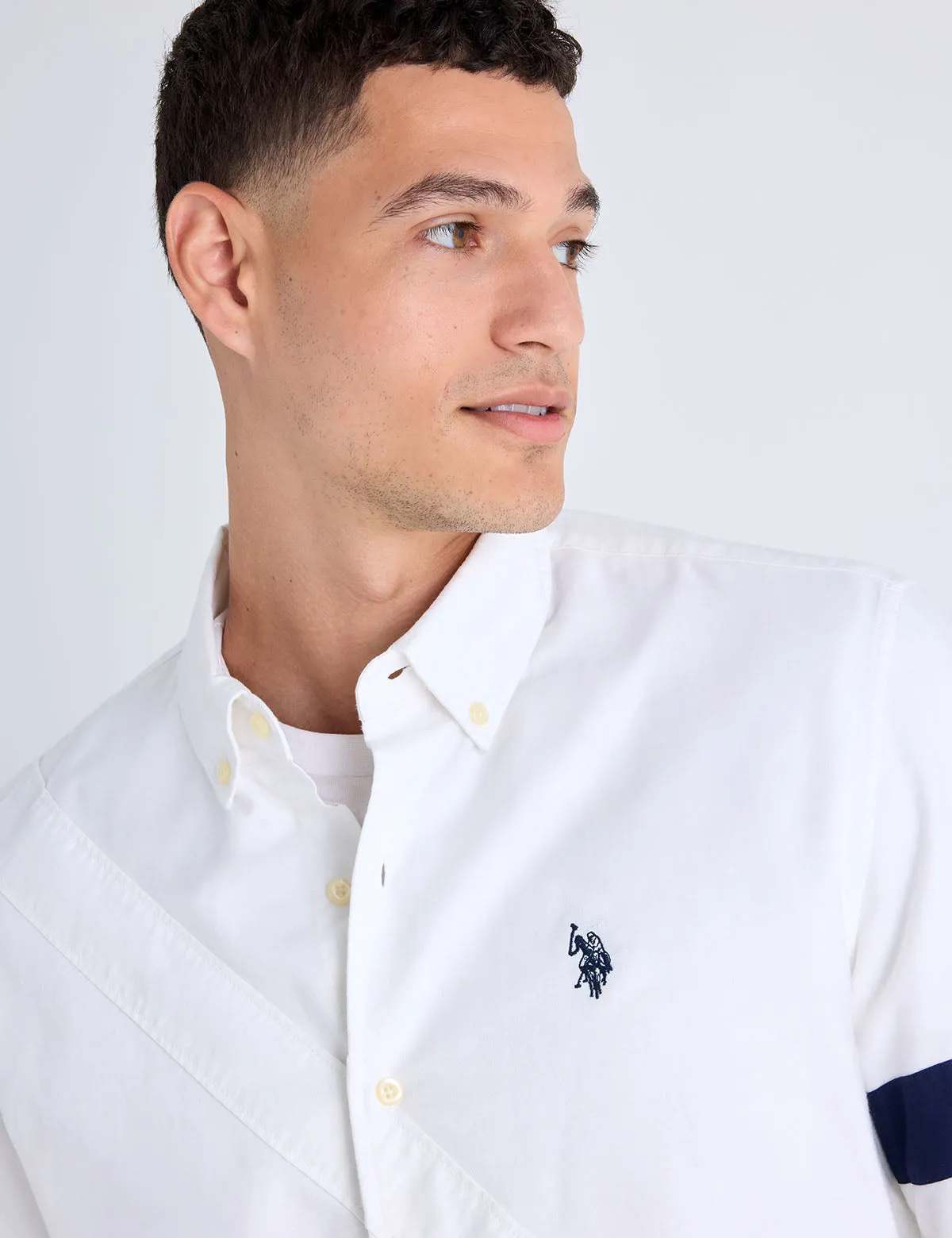 LONG SLEEVE DIAGONAL SASH SOLID OXFORD SHIRT sold by U.S. Polo Assn. product image thumbnail 2