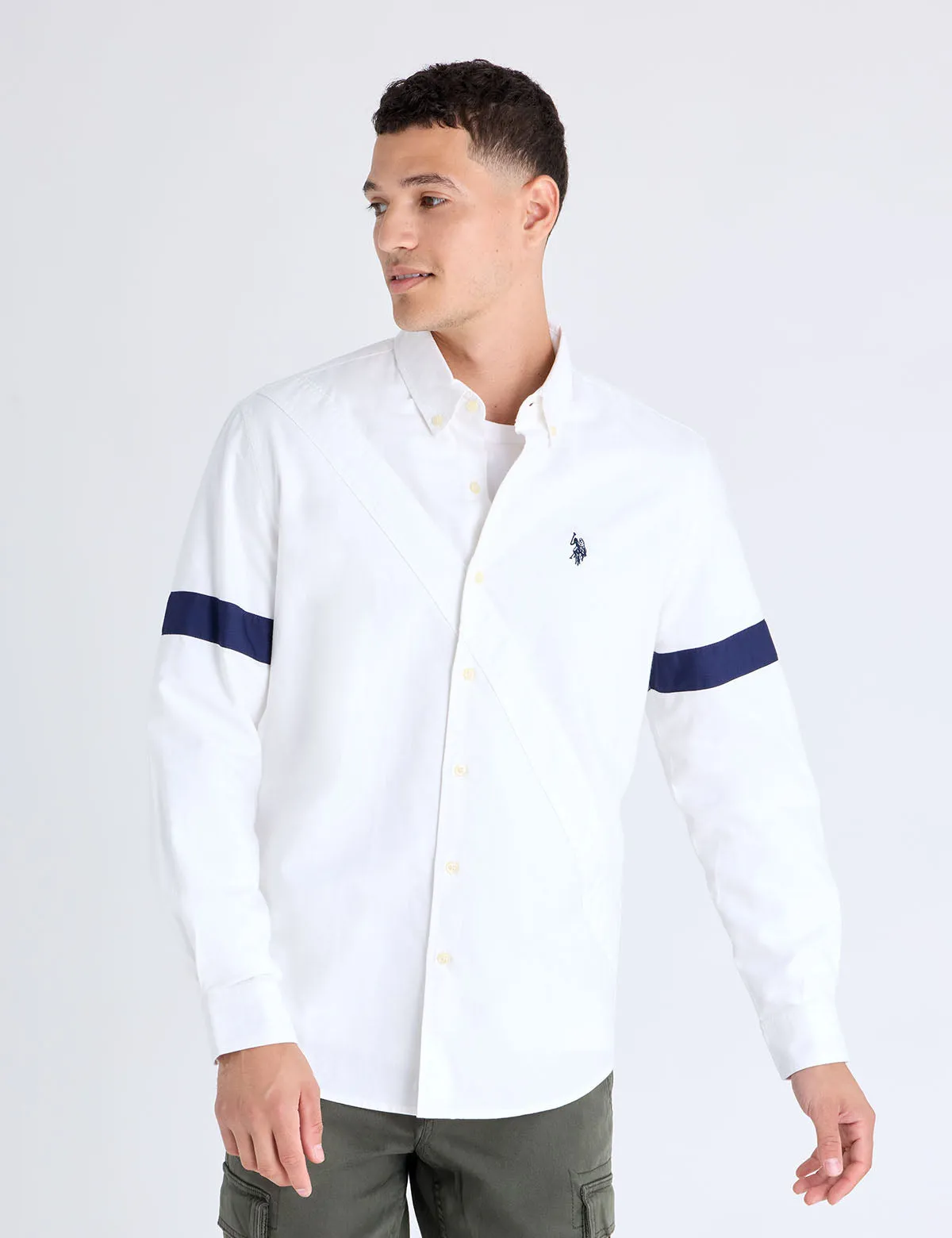 LONG SLEEVE DIAGONAL SASH SOLID OXFORD SHIRT sold by U.S. Polo Assn.