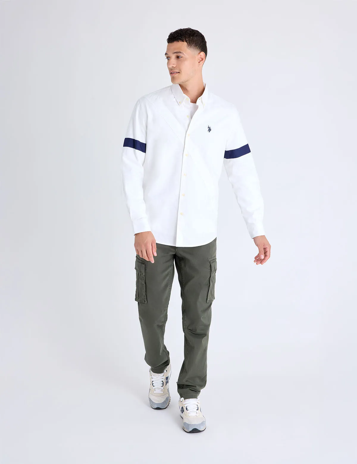 LONG SLEEVE DIAGONAL SASH SOLID OXFORD SHIRT sold by U.S. Polo Assn. product image thumbnail 3