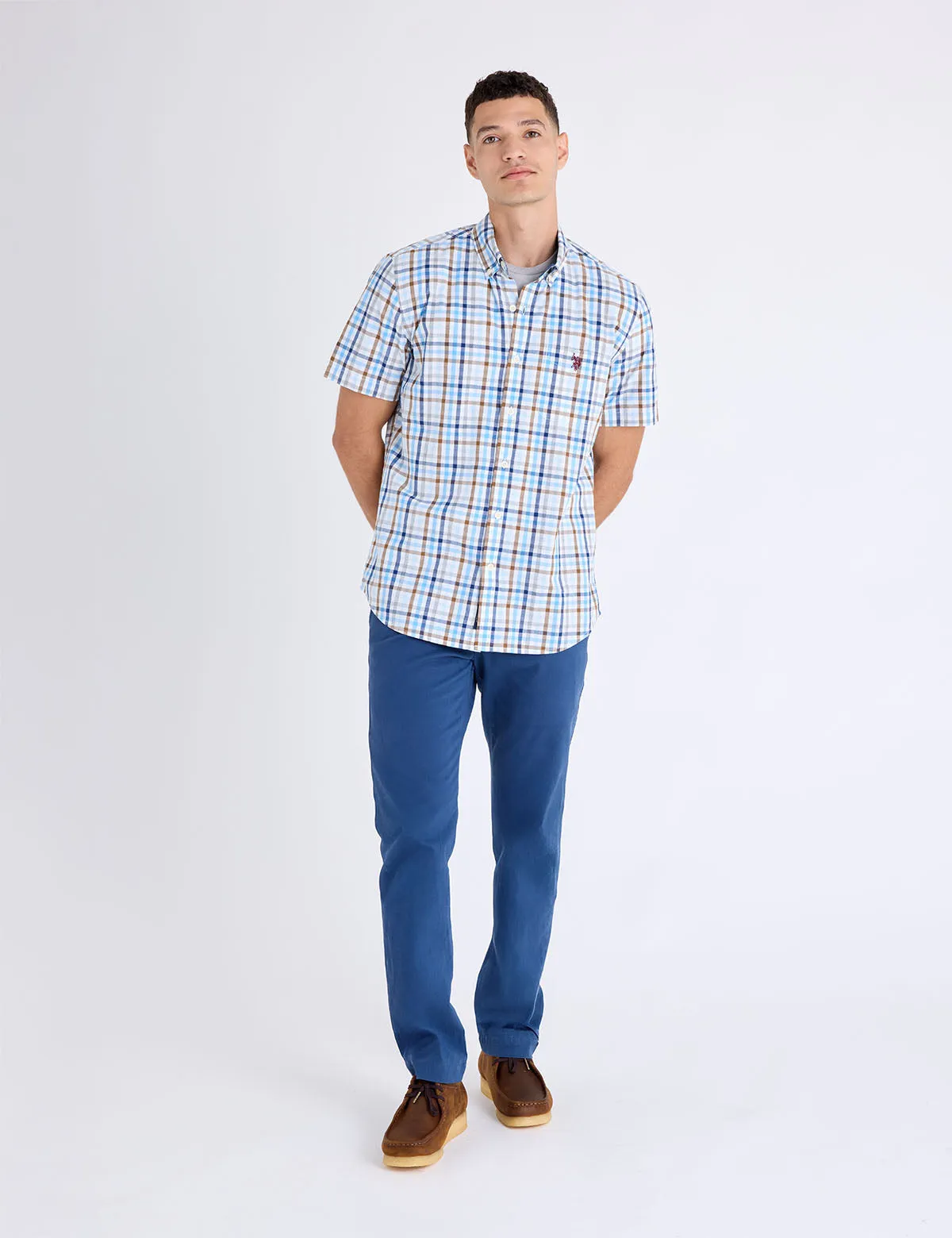 SHORT SLEEVE PLAID MADRAS SHIRT sold by U.S. Polo Assn. product image thumbnail 3