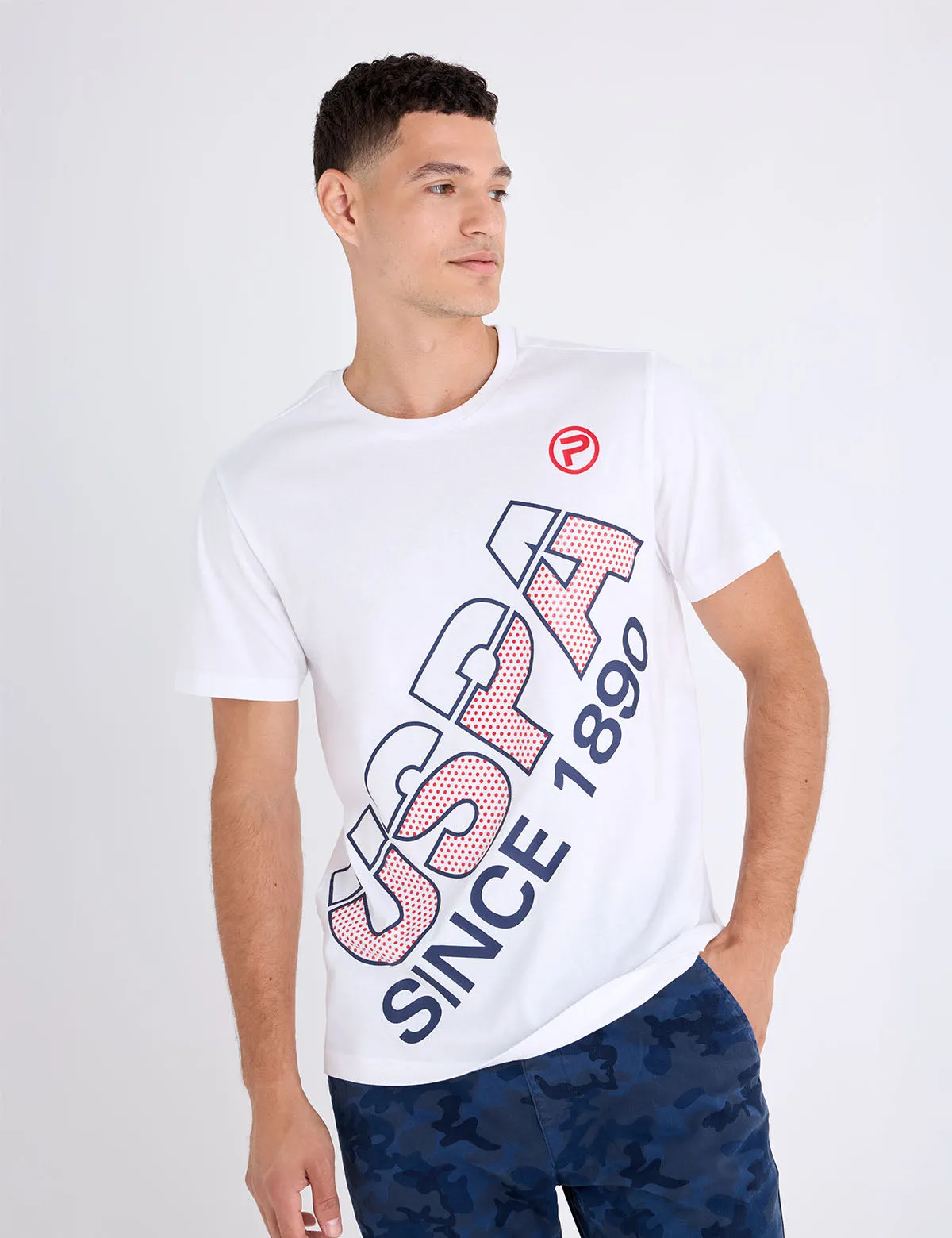 USPA CONTEMPORARY DOT PRINT JERSEY T-SHIRT sold by U.S. Polo Assn.