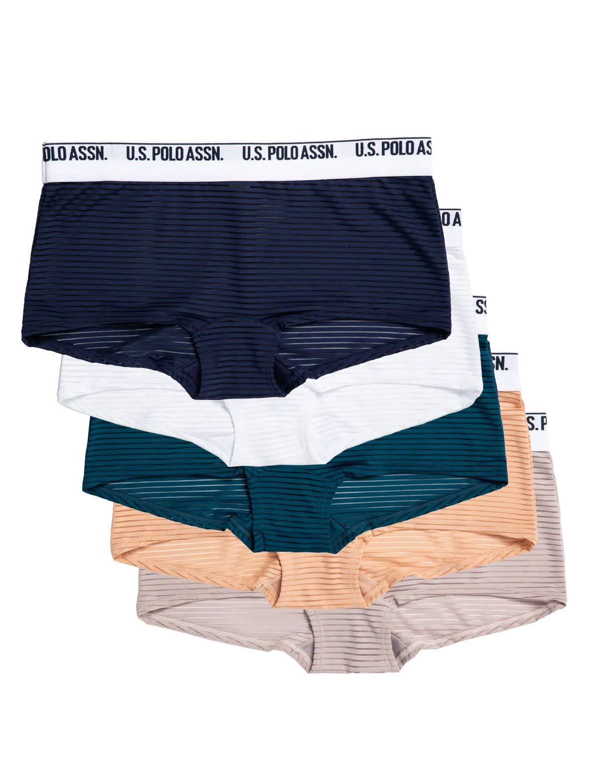 5PK STRIPE MICROFIBER BOYSHORTS sold by U.S. Polo Assn. product image thumbnail 3