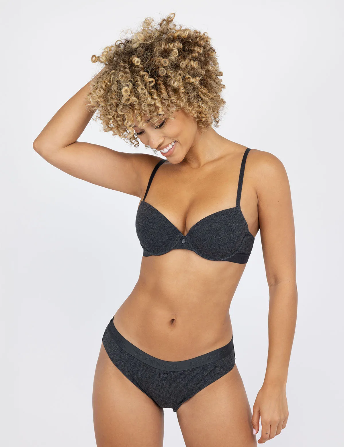 3PK RIBBED PUSH UP BRAS sold by U.S. Polo Assn.