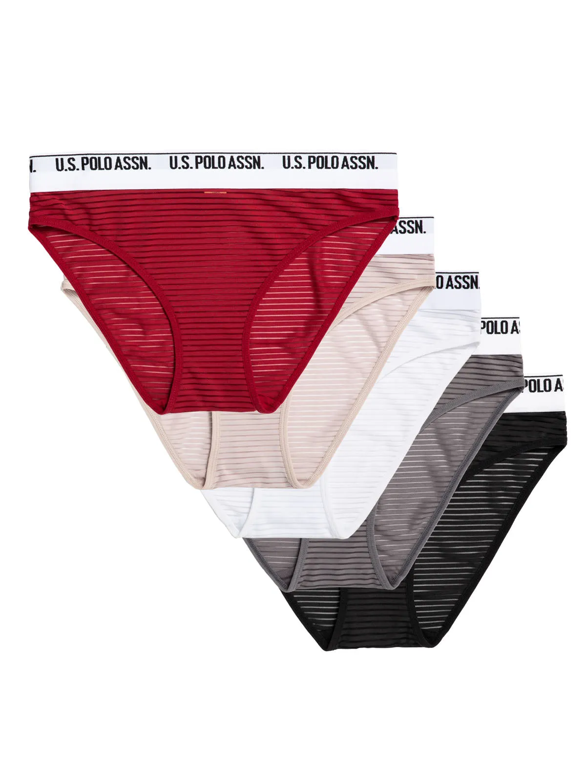 5PK BRANDED HIGH CUT MICROFIBER BIKINIS sold by U.S. Polo Assn. product image thumbnail 3