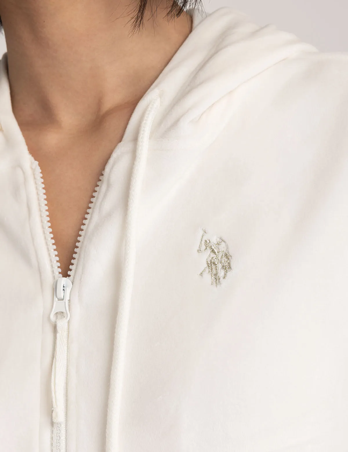 VELOUR ZIP UP HOODIE sold by U.S. Polo Assn. product image thumbnail 3