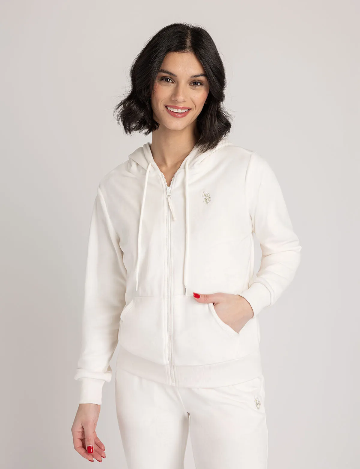 VELOUR ZIP UP HOODIE sold by U.S. Polo Assn. product image thumbnail 2