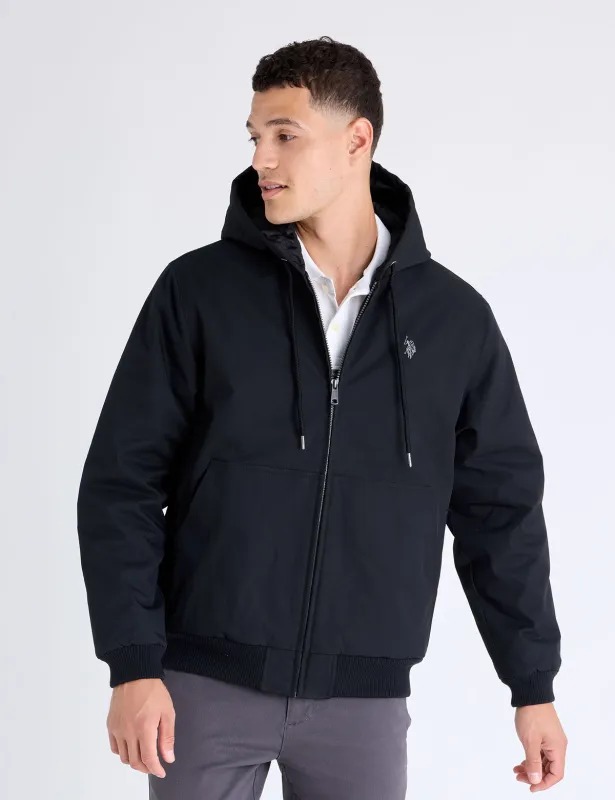 SOLID MIDWEIGHT HOODED JACKET sold by U.S. Polo Assn.