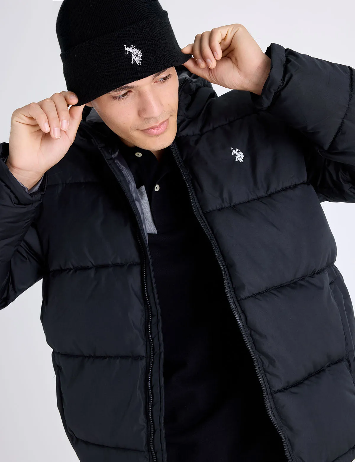 SOLID QUILTED CHANNEL PUFFER JACKET sold by U.S. Polo Assn.