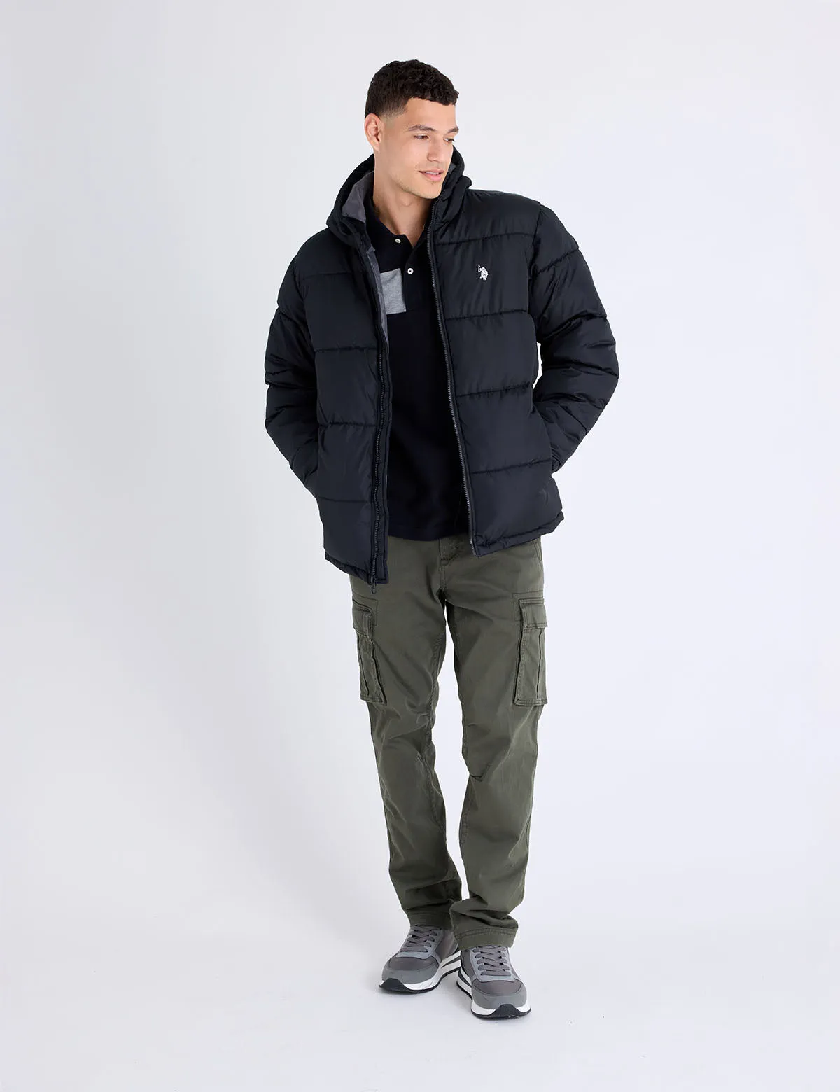 SOLID QUILTED CHANNEL PUFFER JACKET sold by U.S. Polo Assn. product image thumbnail 3