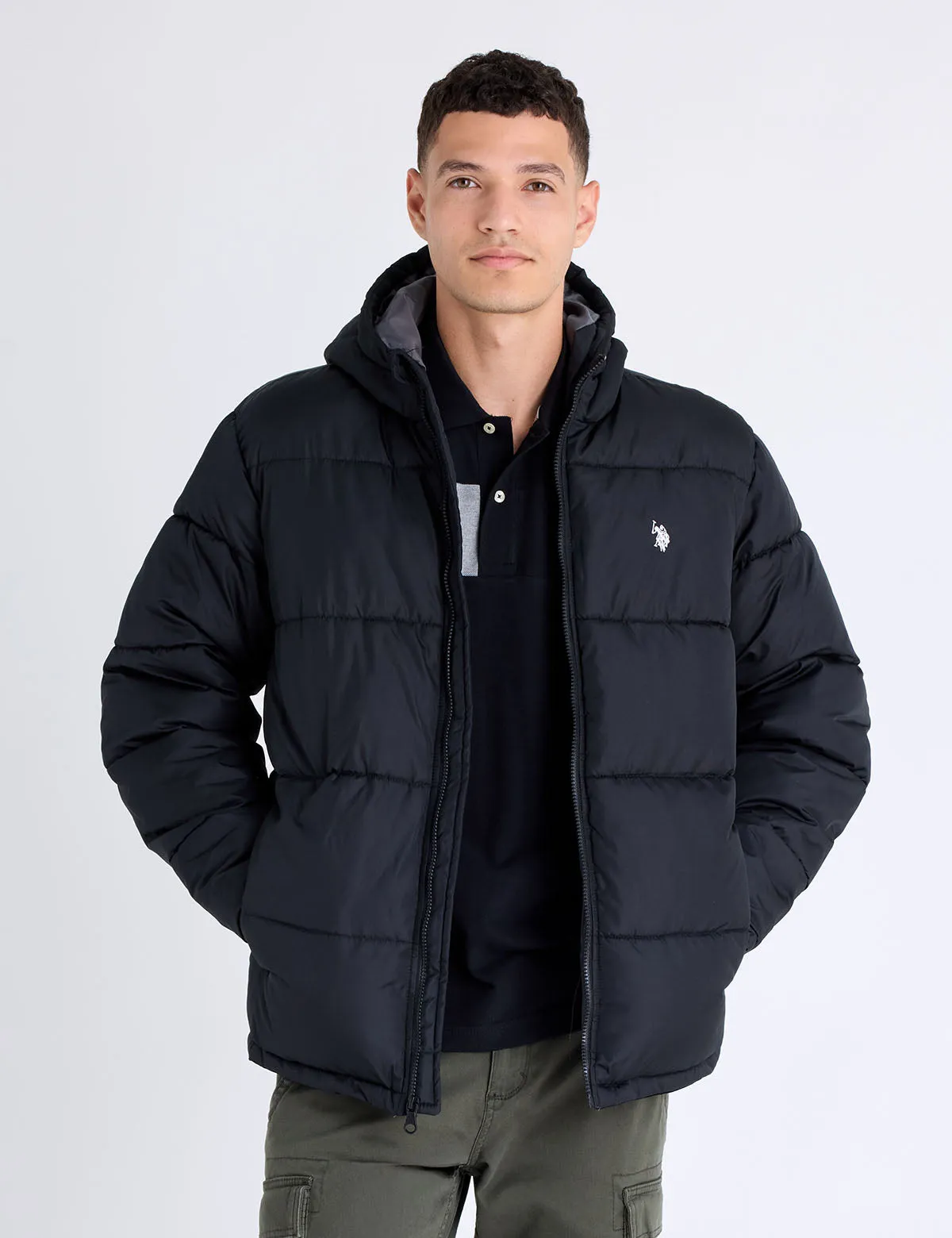 SOLID QUILTED CHANNEL PUFFER JACKET sold by U.S. Polo Assn. product image thumbnail 2