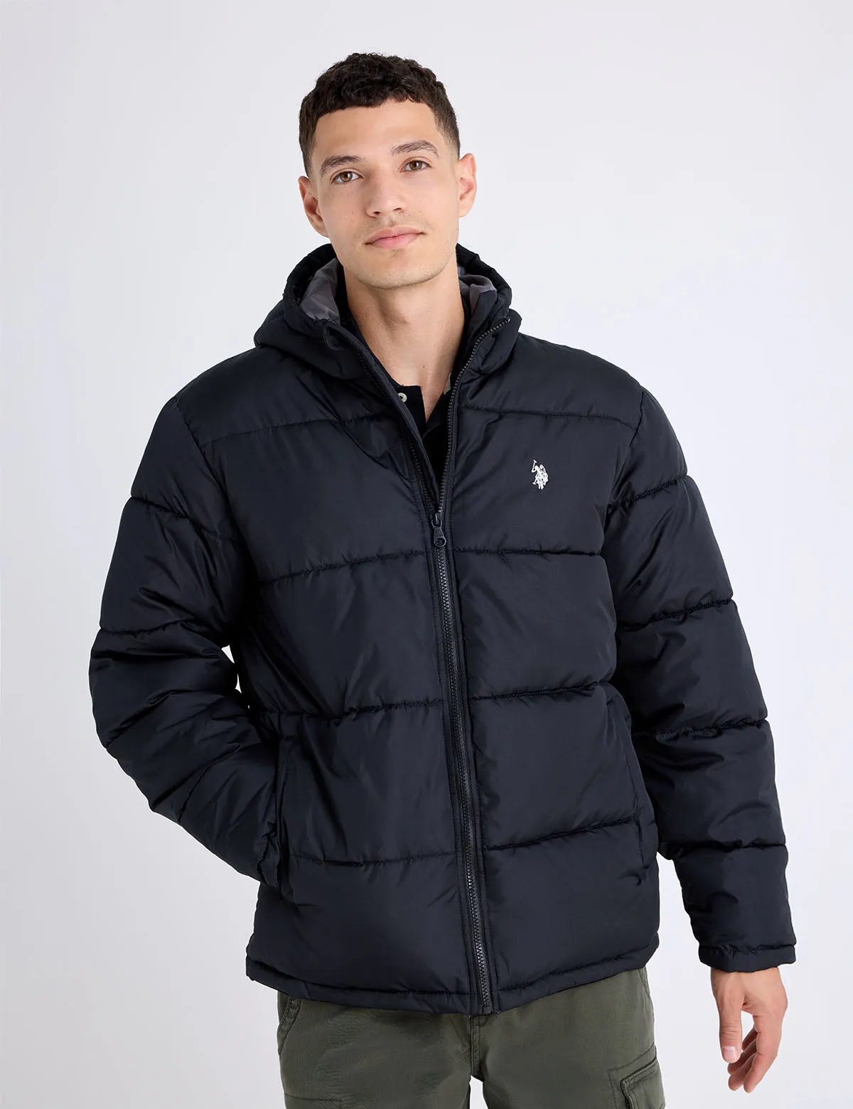 SOLID QUILTED CHANNEL PUFFER JACKET sold by U.S. Polo Assn. product image thumbnail 4