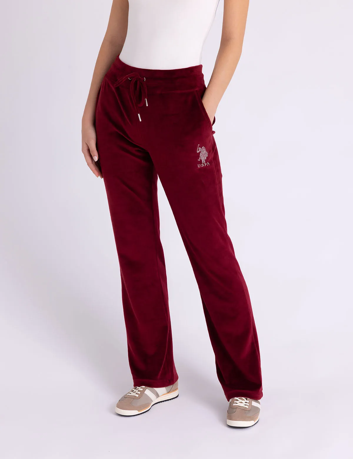 VELOUR RHINESTONE JOGGER sold by U.S. Polo Assn.