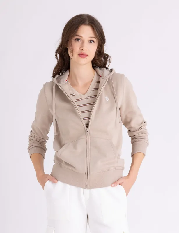 FLEECE FULL ZIP LOGO HOODIE sold by U.S. Polo Assn.