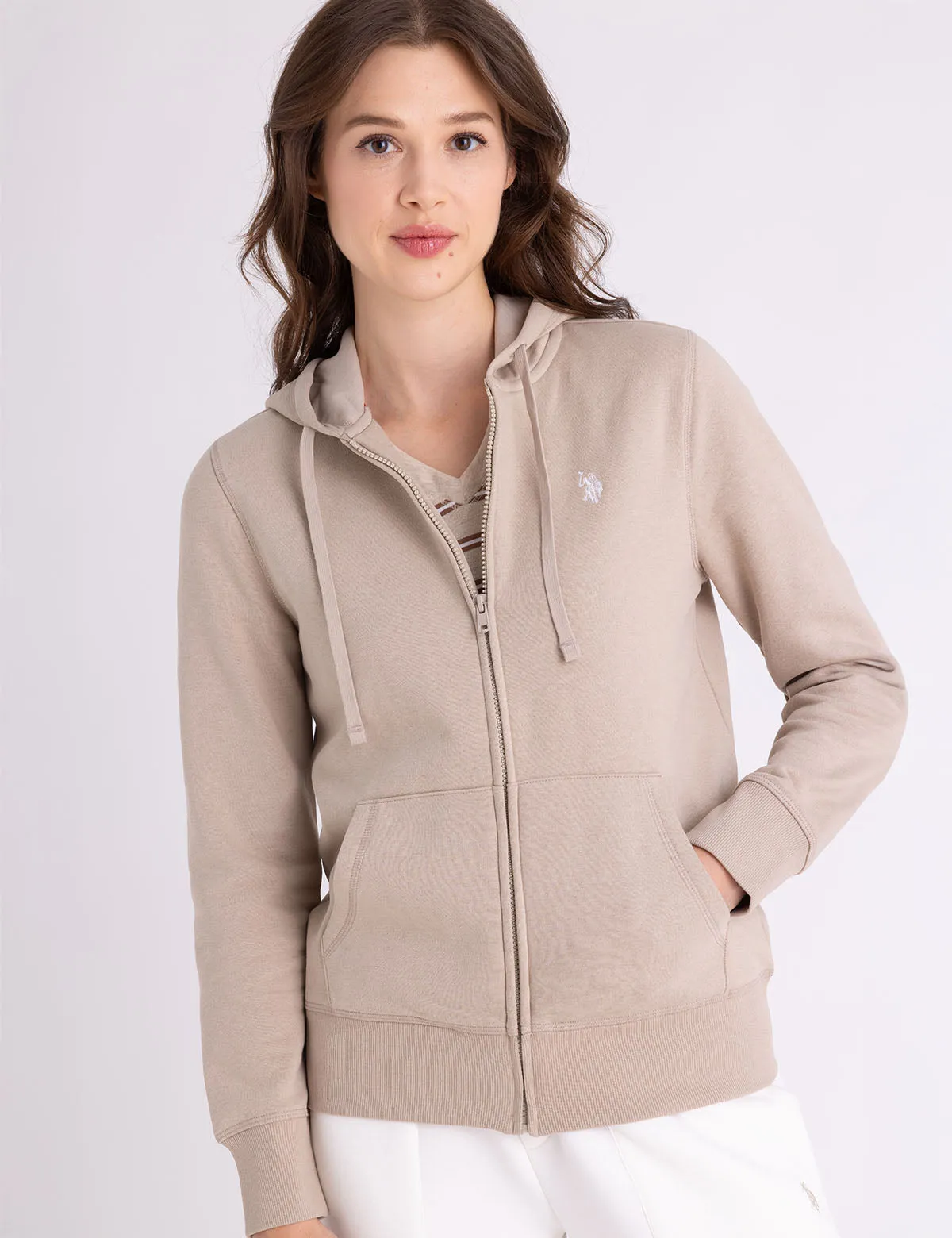 FLEECE FULL ZIP LOGO HOODIE sold by U.S. Polo Assn. product image thumbnail 3