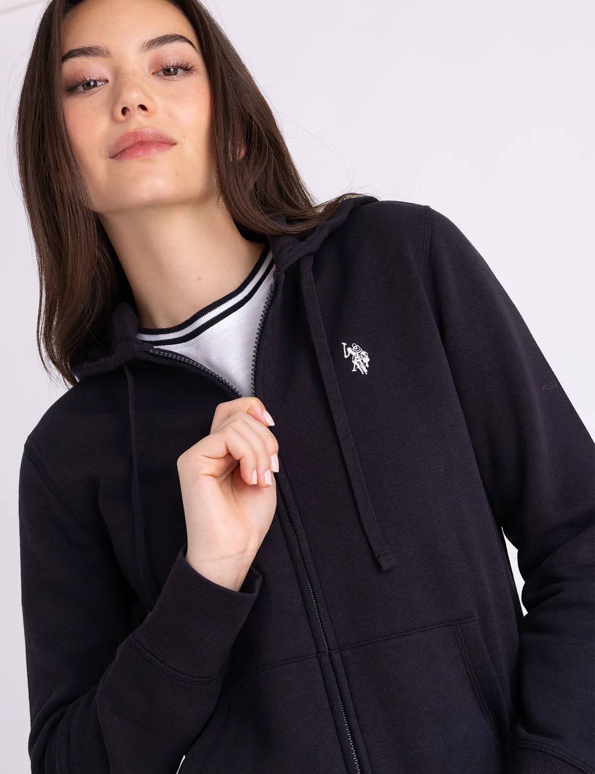 FLEECE FULL ZIP LOGO HOODIE sold by U.S. Polo Assn.