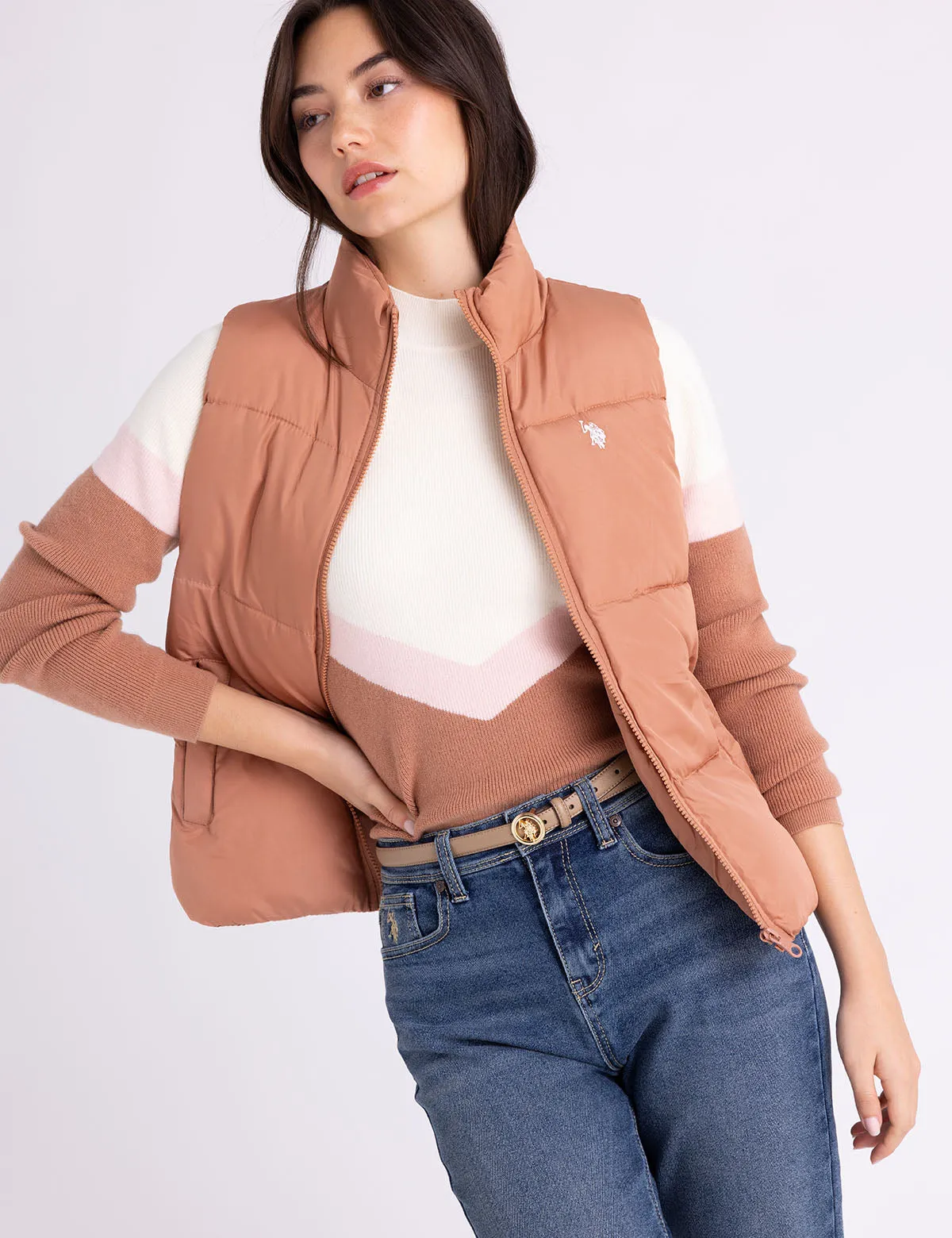 CLASSIC PUFFER VEST WITH ZIP POCKETS sold by U.S. Polo Assn.