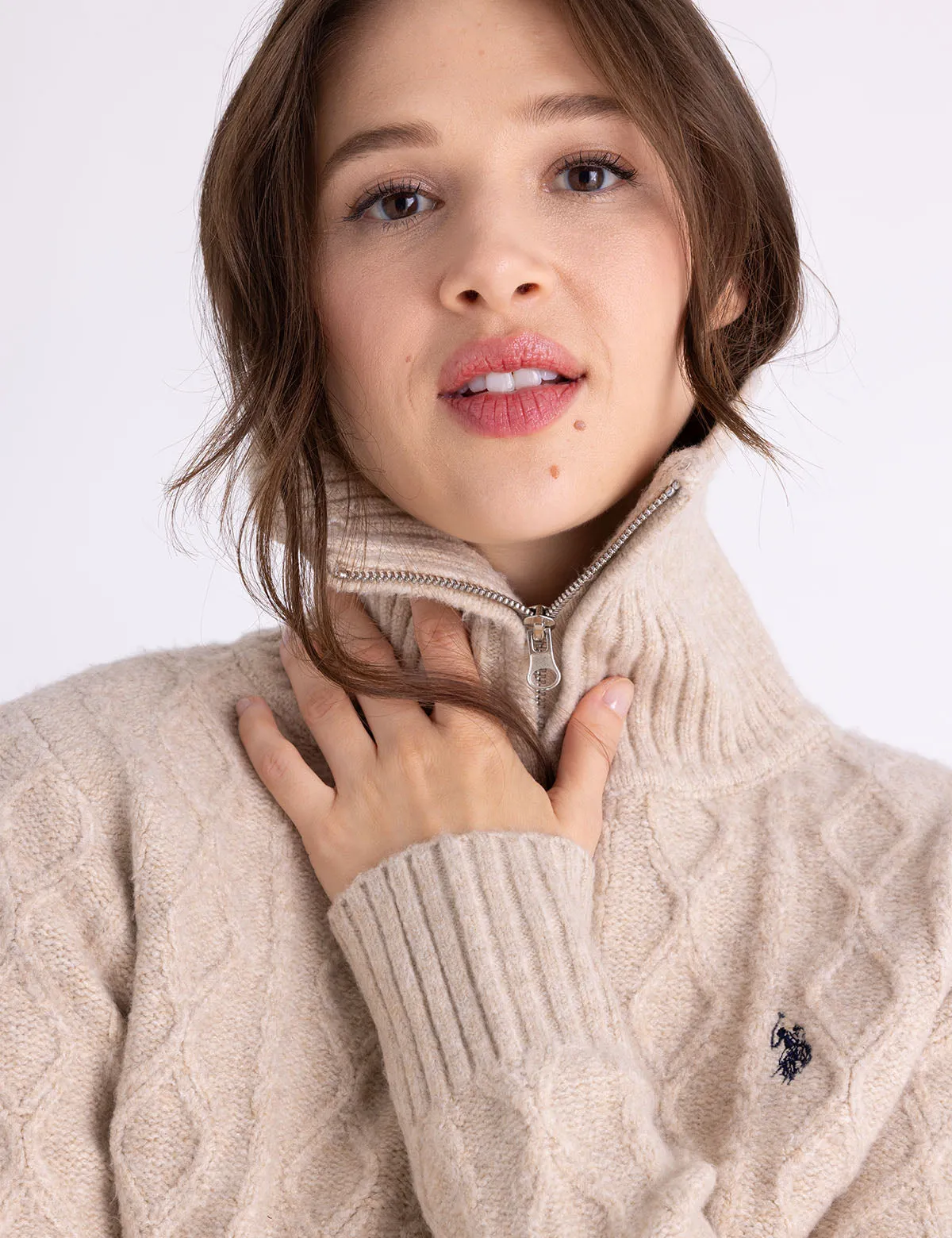 FULL ZIP CABLE SWEATER sold by U.S. Polo Assn. product image thumbnail 5