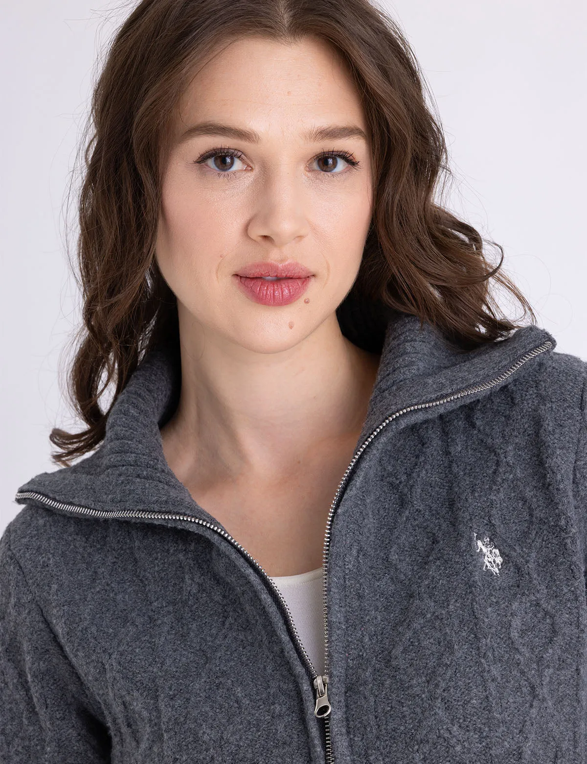 FULL ZIP CABLE SWEATER sold by U.S. Polo Assn. product image thumbnail 2