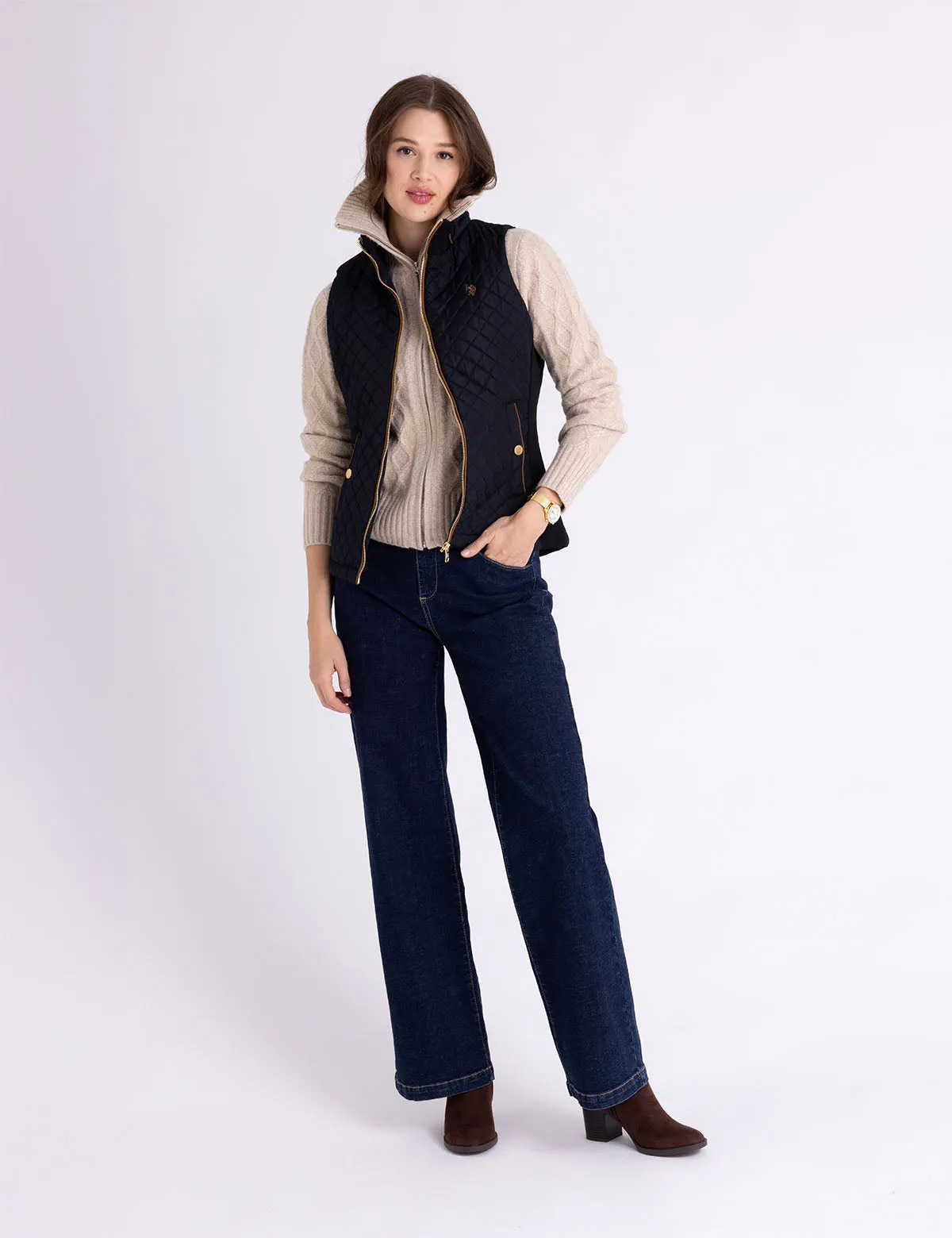 SIDE KNIT QUILTED VEST sold by U.S. Polo Assn. product image thumbnail 2