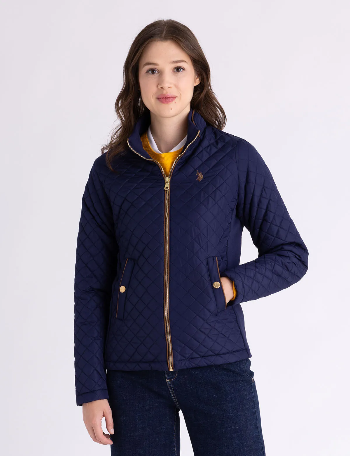 QUILTED SIDE KNIT MOTO JACKET sold by U.S. Polo Assn. product image thumbnail 3