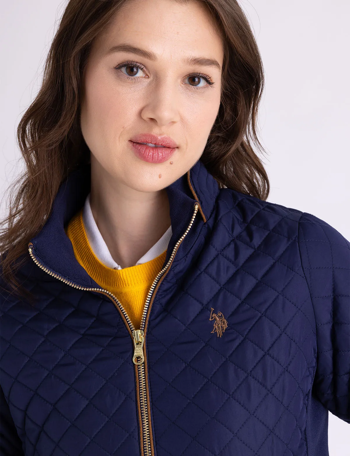 QUILTED SIDE KNIT MOTO JACKET sold by U.S. Polo Assn. product image thumbnail 4