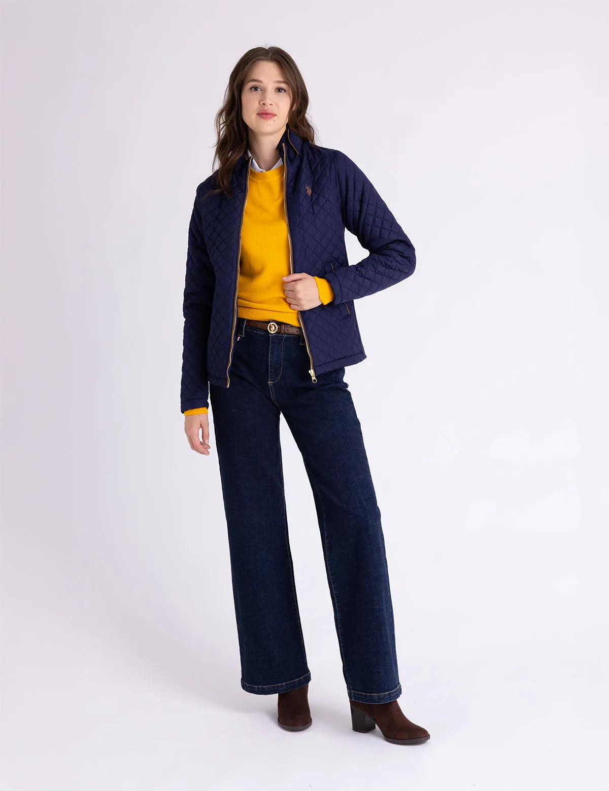 QUILTED SIDE KNIT MOTO JACKET sold by U.S. Polo Assn. product image thumbnail 2