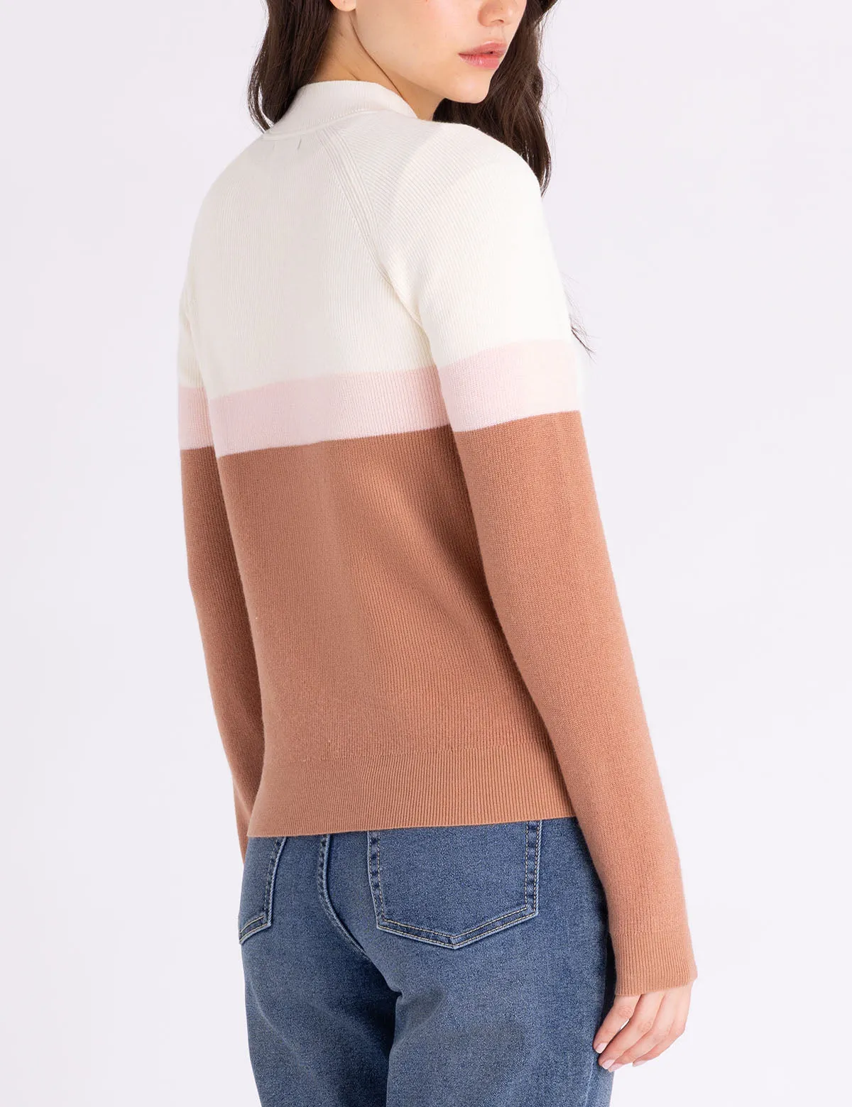 MOCK NECK COLORBLOCK CHEVRON SWEATER sold by U.S. Polo Assn. product image thumbnail 2