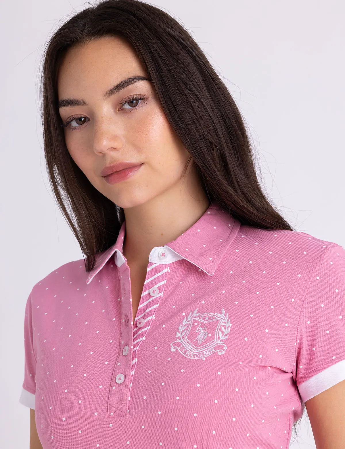 DOT PRINT COLLEGIATE POLO SHIRT sold by U.S. Polo Assn. product image thumbnail 3