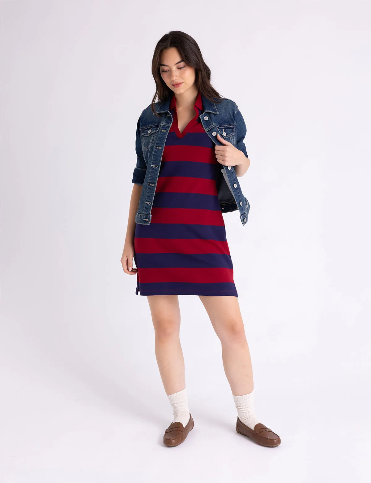 Y-PLACKET RUGBY STRIPE SLIM FIT POLO DRESS sold by U.S. Polo Assn. product image thumbnail 5