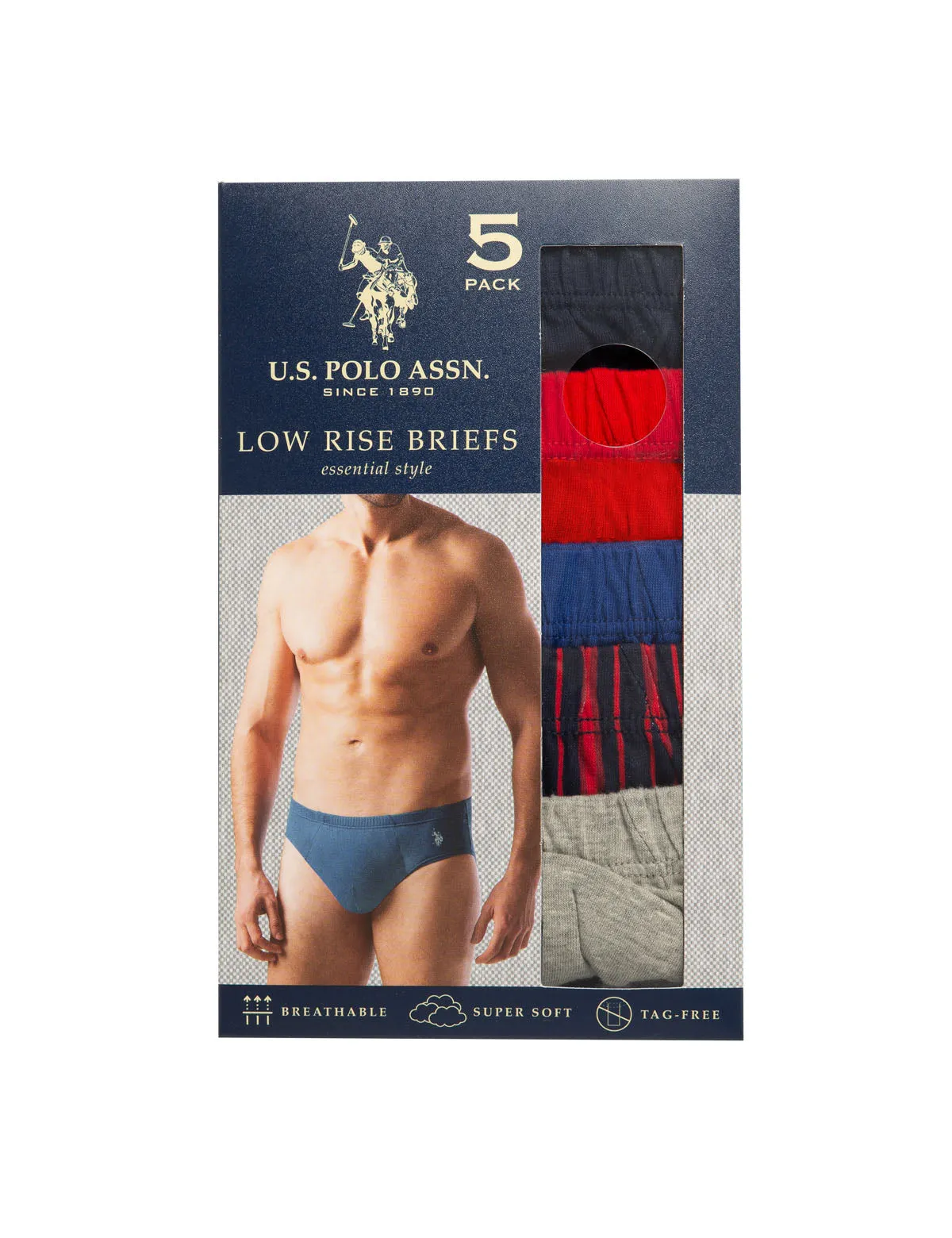 5PK LOWRISE BRIEFS sold by U.S. Polo Assn. product image thumbnail 2