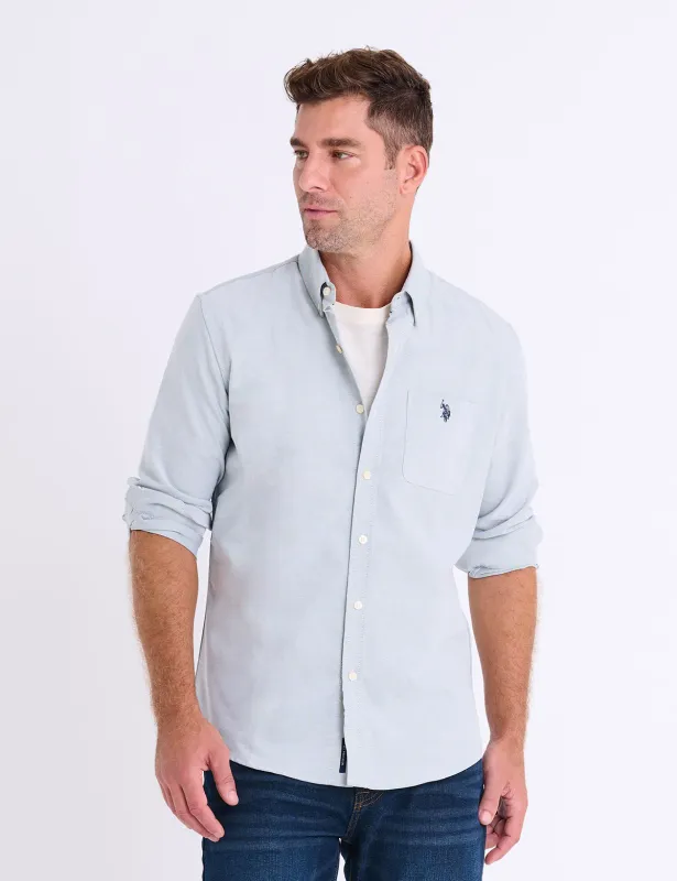 LONG SLEEVE STRETCH OXFORD SHIRT sold by U.S. Polo Assn.