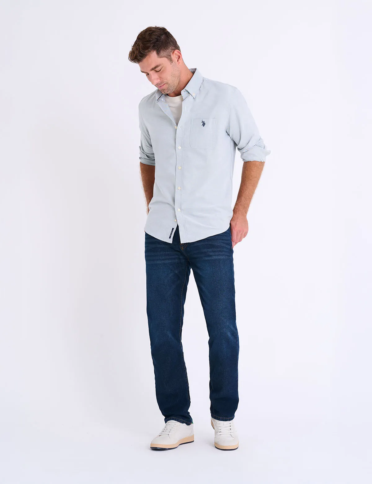 LONG SLEEVE STRETCH OXFORD SHIRT sold by U.S. Polo Assn. product image thumbnail 2