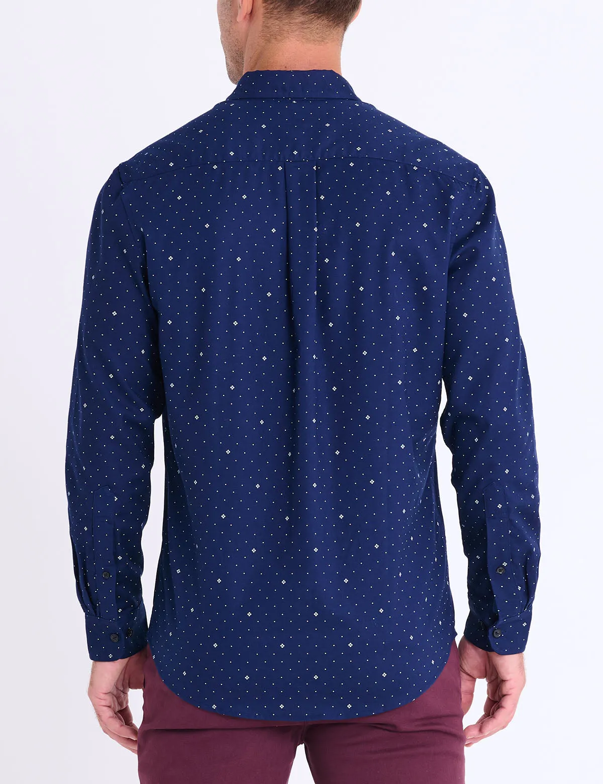 LONG SLEEVE DOT DIAMOND PEACH TWILL SHIRT sold by U.S. Polo Assn. product image thumbnail 3