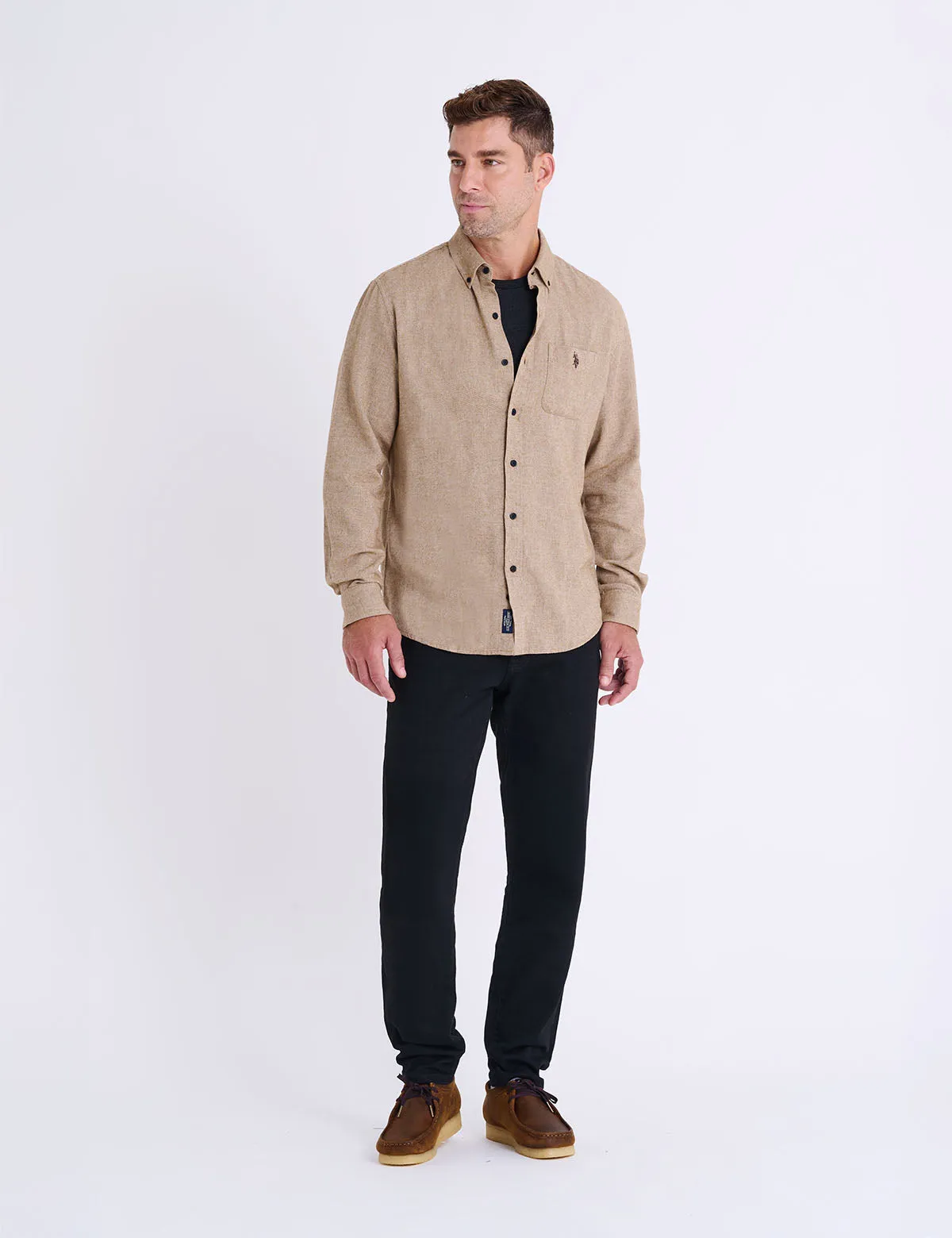 LONG SLEEVE HEAVY BRUSHED TWILL SHIRT sold by U.S. Polo Assn. product image thumbnail 3